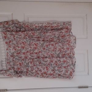 Gauze floral blouse